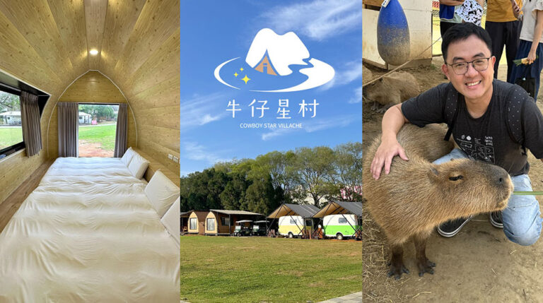 桃園埔心牧場露營-牛仔星村，與小動物近距離接觸、開電動車遊園